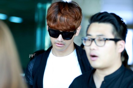140903 Changmin arrives at Gimpo Airport, Korea 003